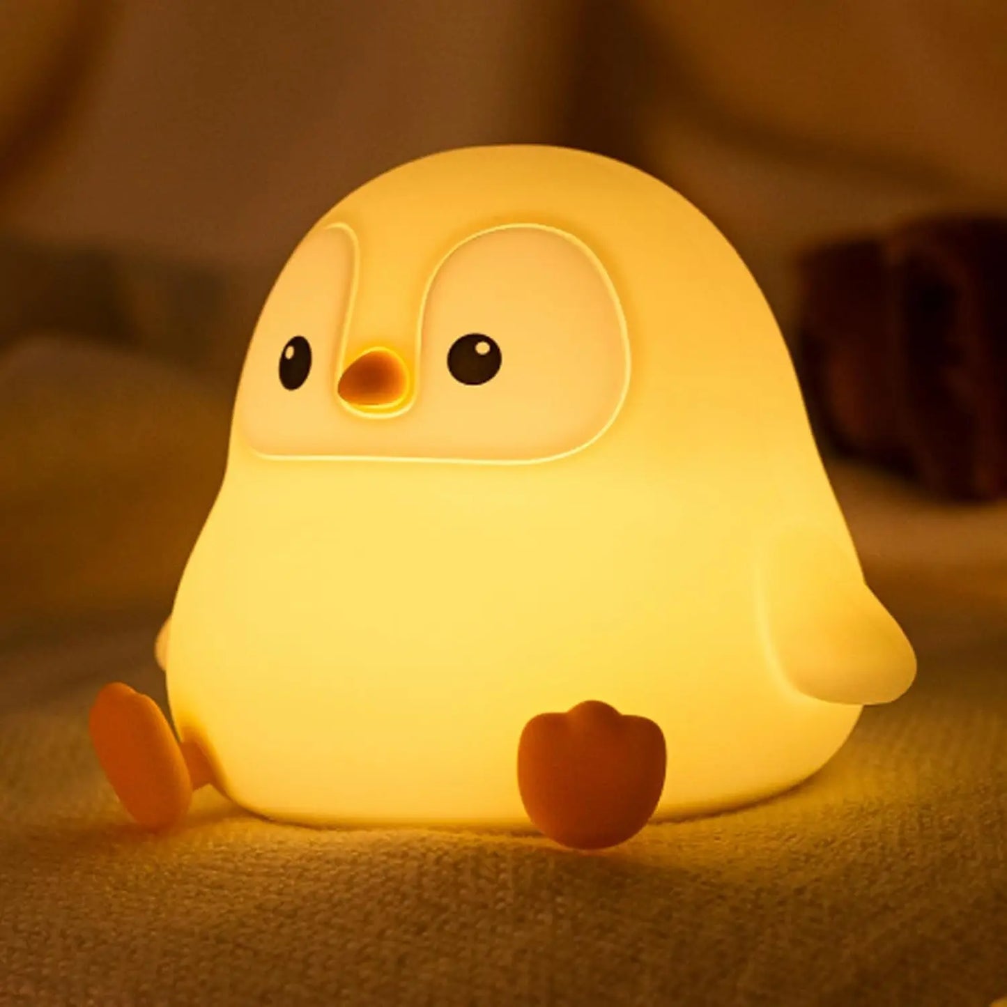 Veilleuse dragon & pingouin silicone — LED Tactile Rechargeable Dimmable | 5 Modèles | Chambre Bébé