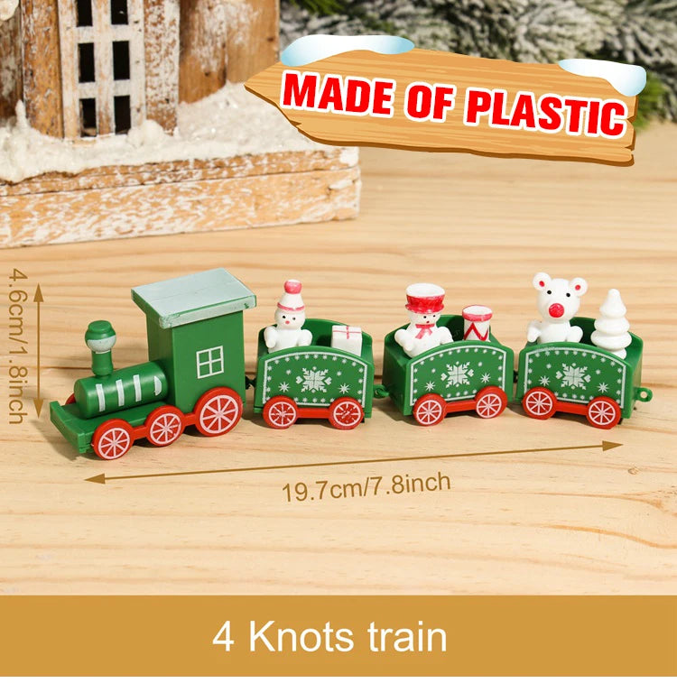 Train de Noël Miniature Bois – Décoration Sapin & Table Fêtes 2025, Cadeau Enfant Nouvel An 2026