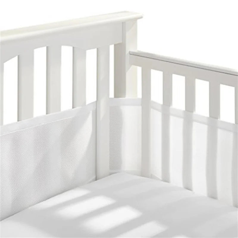 Tour de Lit Bébé Design Nœuds – Protection Barreaux Douce Garçon & Fille | Blanc & Gris Chambre Bébé