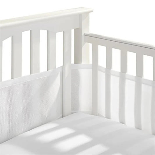Tour de Lit Bébé Design Nœuds – Protection Barreaux Douce Garçon & Fille | Blanc & Gris Chambre Bébé