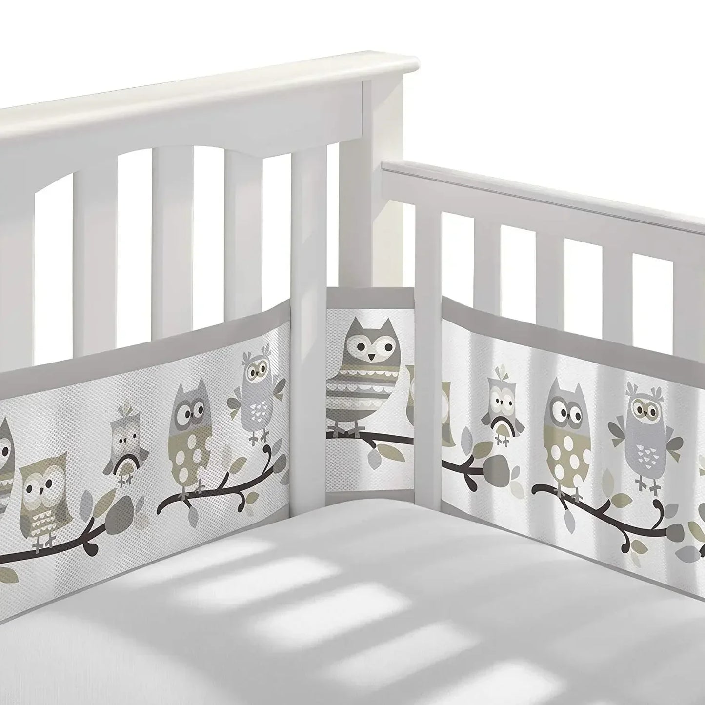 Tour de Lit Respirant Bébé — Mesh 4 Panneaux Protection Barreaux Anti-Étouffement