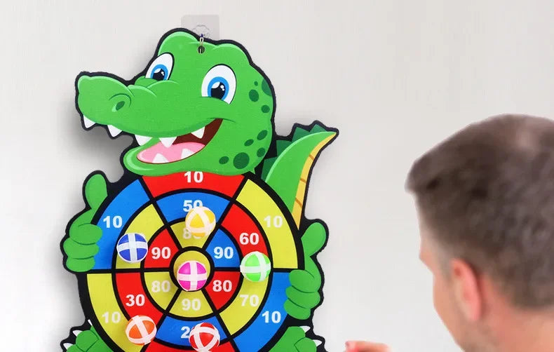 Jeu de Fléchettes Enfant Balle Collante Animal – Cible Montessori Intérieur 3-7 Ans