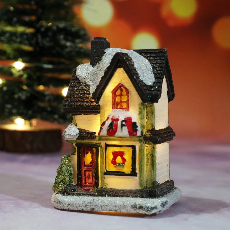 Veilleuse Maison de Noël LED à Piles – Décoration Chambre Enfant & Cadeau Noël
