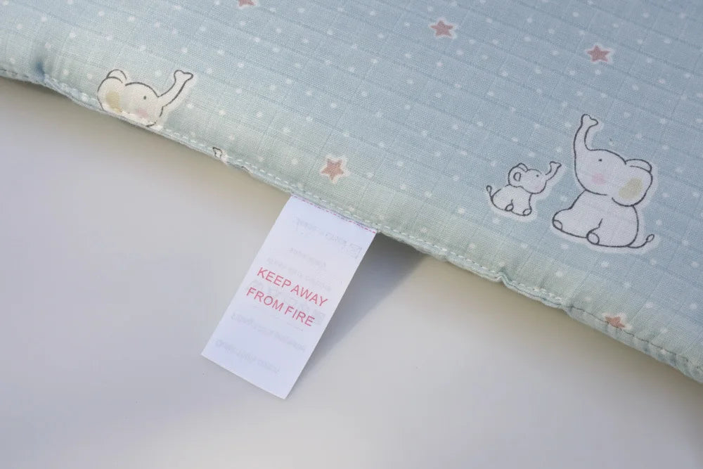 Barrière de lit enfant anti-chute — Coton Lavable Amovible 6 Pièces | Bleu, Beige, Blanc, Kaki