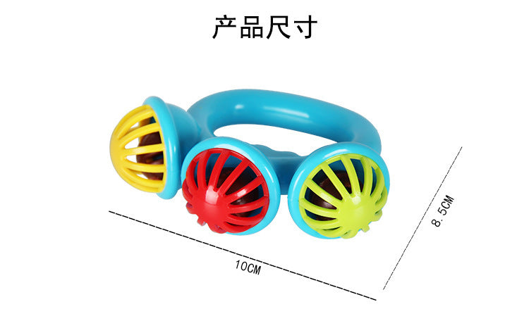 Hochet Bébé 0-3 Mois Montessori – Cloche à Main Préhension Sensoriel Éveil Naissance