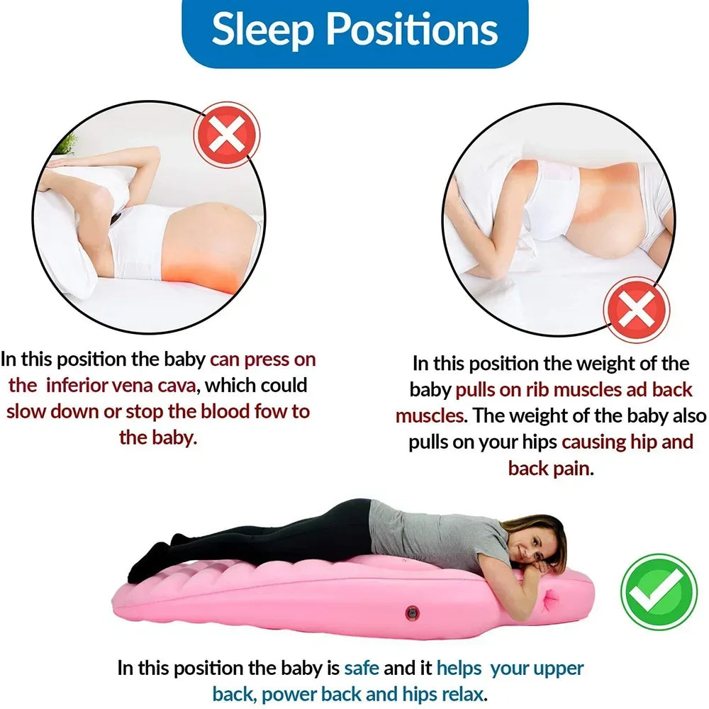 Matelas Gonflable Grossesse – Coussin de Yoga & Sommeil pour Femme Enceinte | Confort Maternité