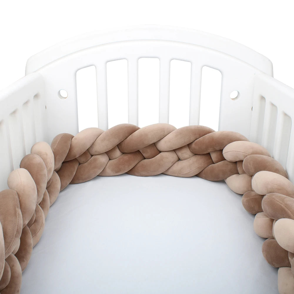 Tresse de Lit Bébé – Tour de Lit Tressé en Coton | 2.2M / 3M / 3.6M | Décoration Chambre Bébé