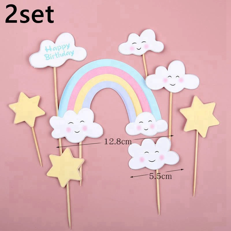Cake Topper Licorne Arc-en-Ciel – Décoration Gâteau Anniversaire Fille 16 18 Ans & Baby Shower