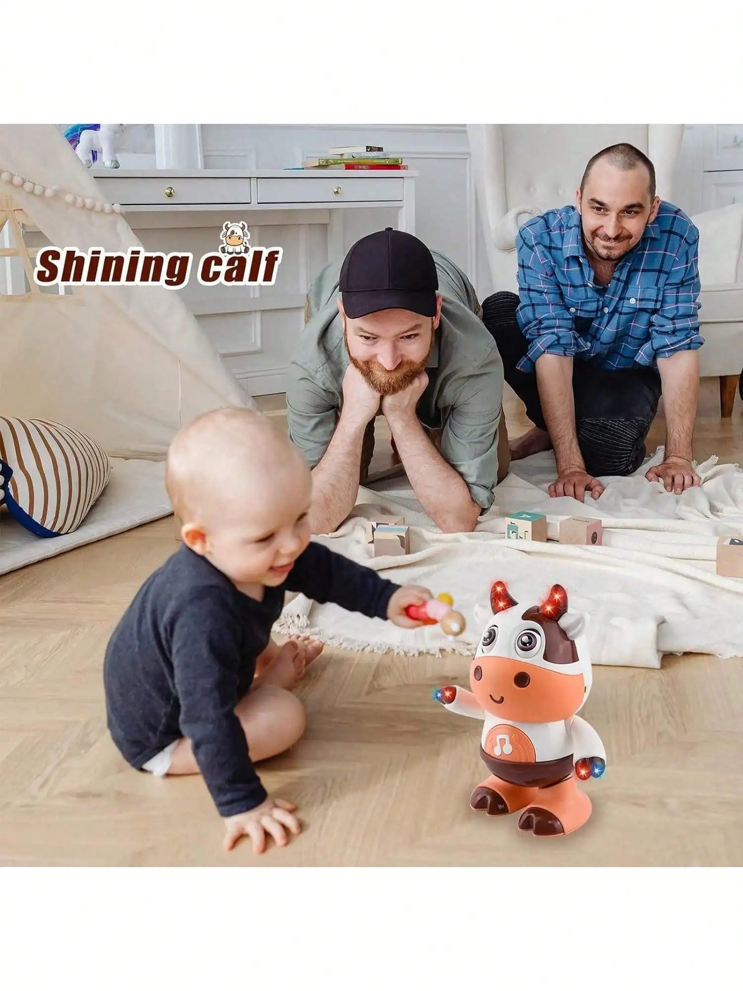 Vache Dansante Bébé – Peluche Musicale Électrique Chansons & Mouvements Interactifs 1-3 Ans