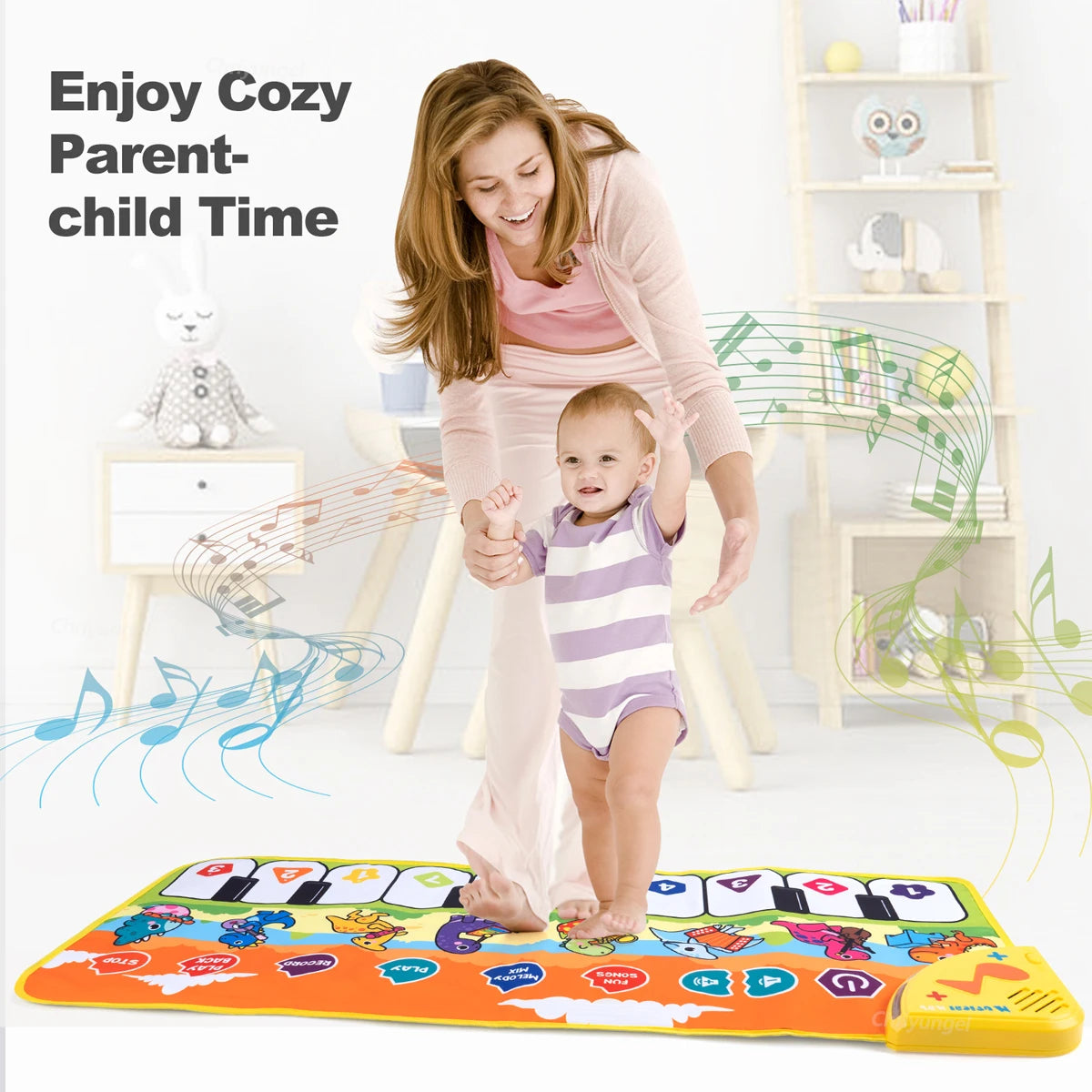 Tapis Piano Musical Enfant avec Chansons Démo 80x30cm – Clavier Danse & Apprentissage | Fille & Garçon