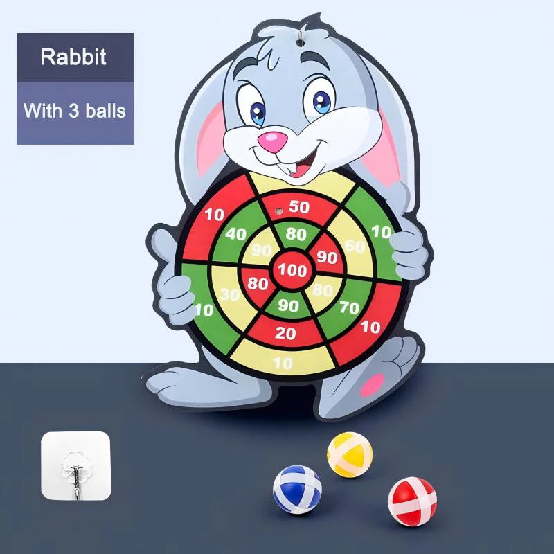 Jeu de Fléchettes Enfant Balle Collante Animal – Cible Montessori Intérieur 3-7 Ans