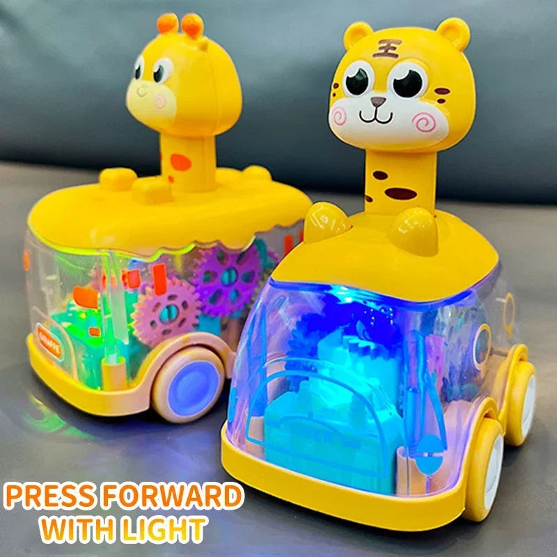 Voiture jouet bébé sans pile – Press & Go lumineuse 1 à 5 ans