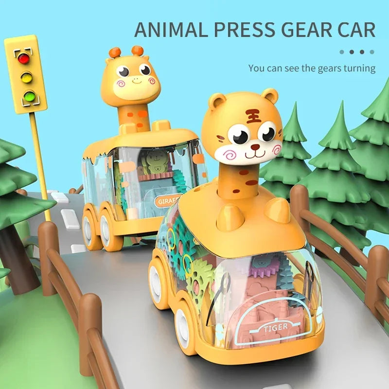 Voiture jouet bébé sans pile – Press & Go lumineuse 1 à 5 ans