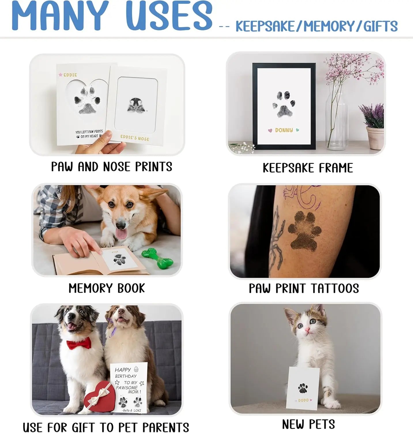 Tampon Empreintes Bébé 0-10 Mois & Chien – Inkless Sans Contact | Souvenir Naissance & Pattes Animal
