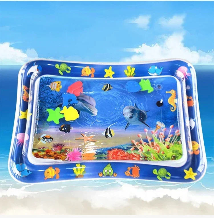 Tapis d’Eau Gonflable Bébé – Tapis d’Éveil Sensoriel Tummy Time | 9 Modèles