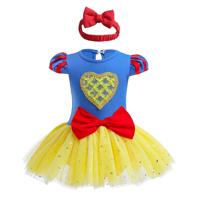 Robe Tutu Princesse Bébé Fille avec Bandeau – Tenue Anniversaire, Baptême & Cérémonie 3-18 Mois