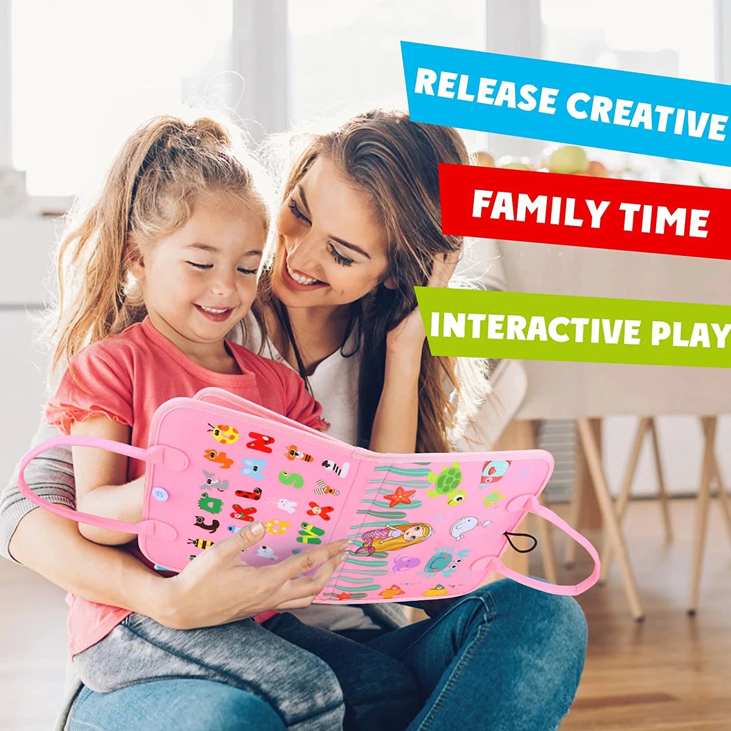 Busy Board Montessori Habillage – Cadre d'Habillage Autonomie Motricité Fine | Fille & Garçon 1-3 Ans