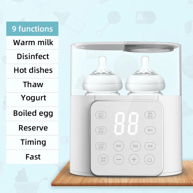 Chauffe-Biberon Rapide Multifonction – Stérilisateur 5 min, Chauffe Lait Maternel & Aliments Bébé