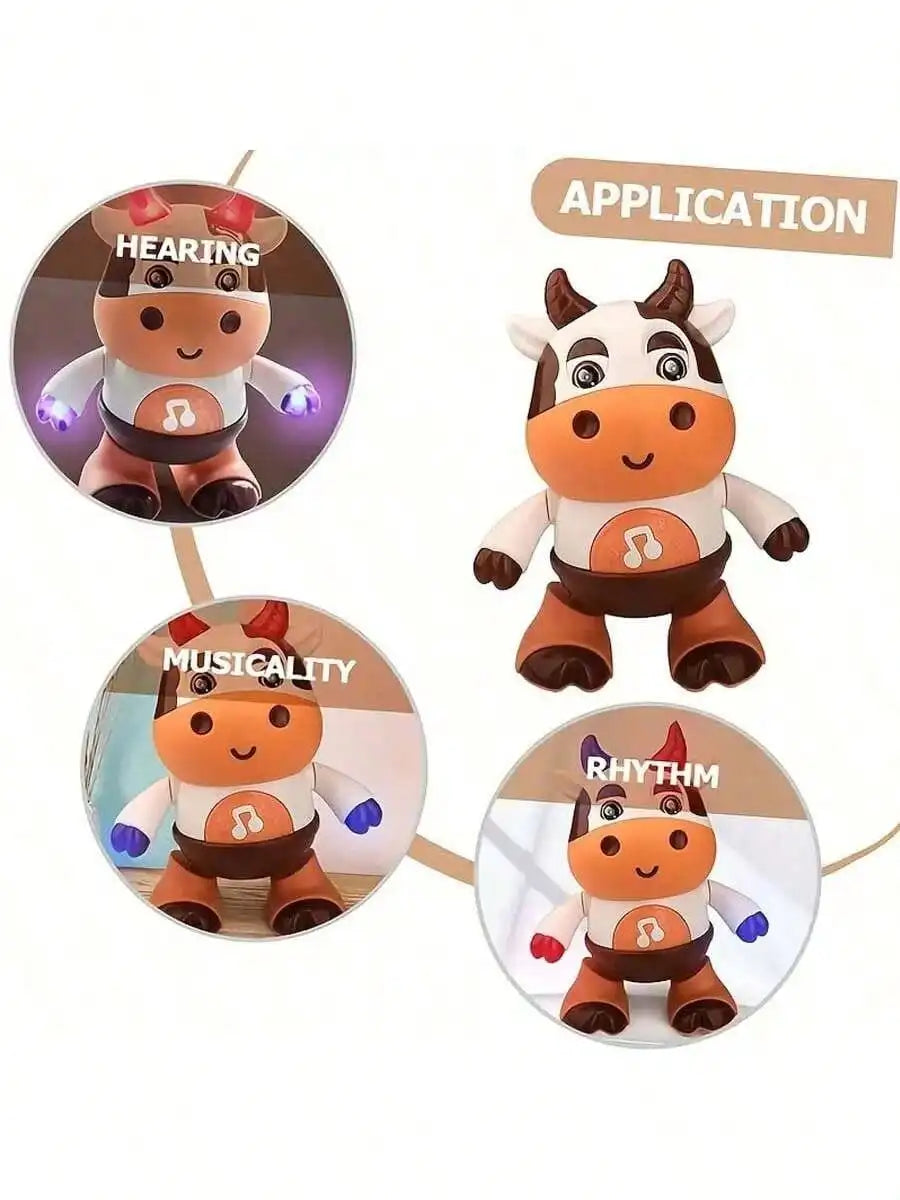 Vache Dansante Bébé – Peluche Musicale Électrique Chansons & Mouvements Interactifs 1-3 Ans