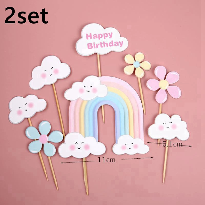 Cake Topper Licorne Arc-en-Ciel – Décoration Gâteau Anniversaire Fille 16 18 Ans & Baby Shower