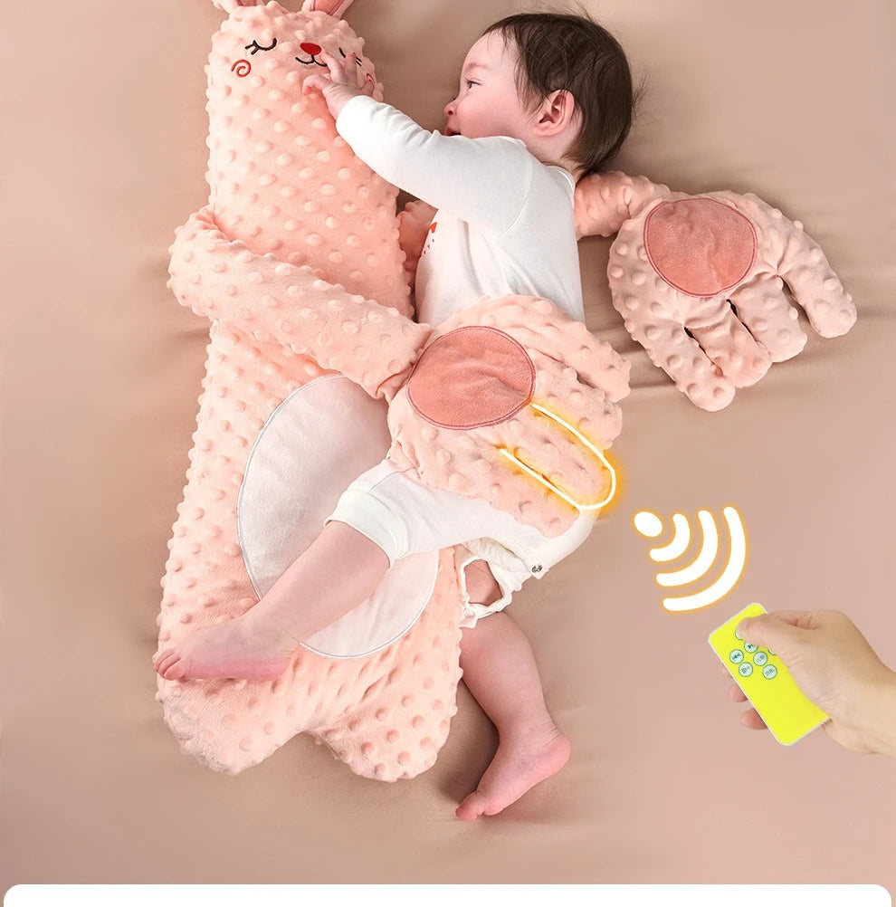 Coussin Tapoteur Électrique Bébé – Main Apaisante Télécommande Peluche Tapotante | Sommeil Nouveau-Né
