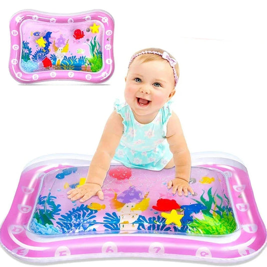 Tapis d’eau bébé – Tapis d’éveil gonflable sensoriel pour tummy time (0 à 36 mois)