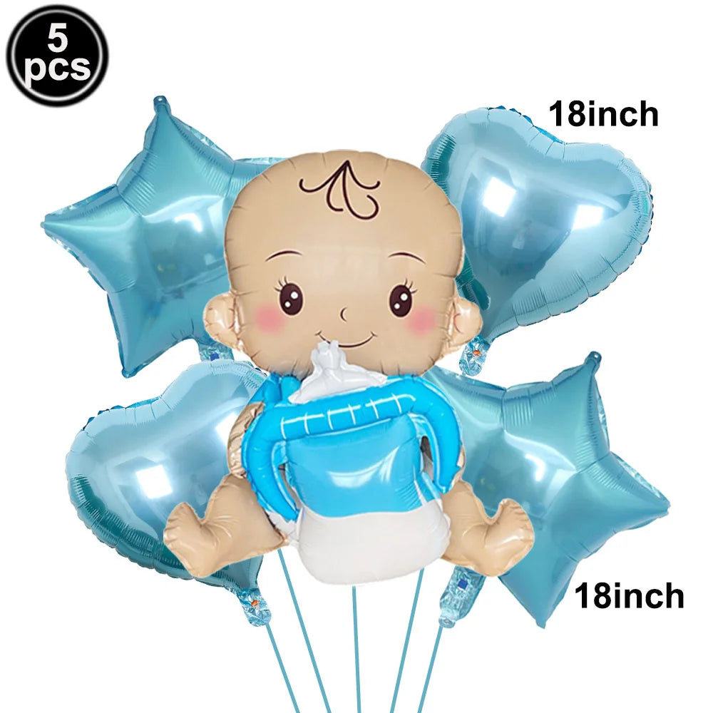 Baby Boy Girl Foil Balloon Gender Reveal Balloon Bear Helium Balloon Baby Shower Gift Kids Birthday Party Wedding Decor Supplies