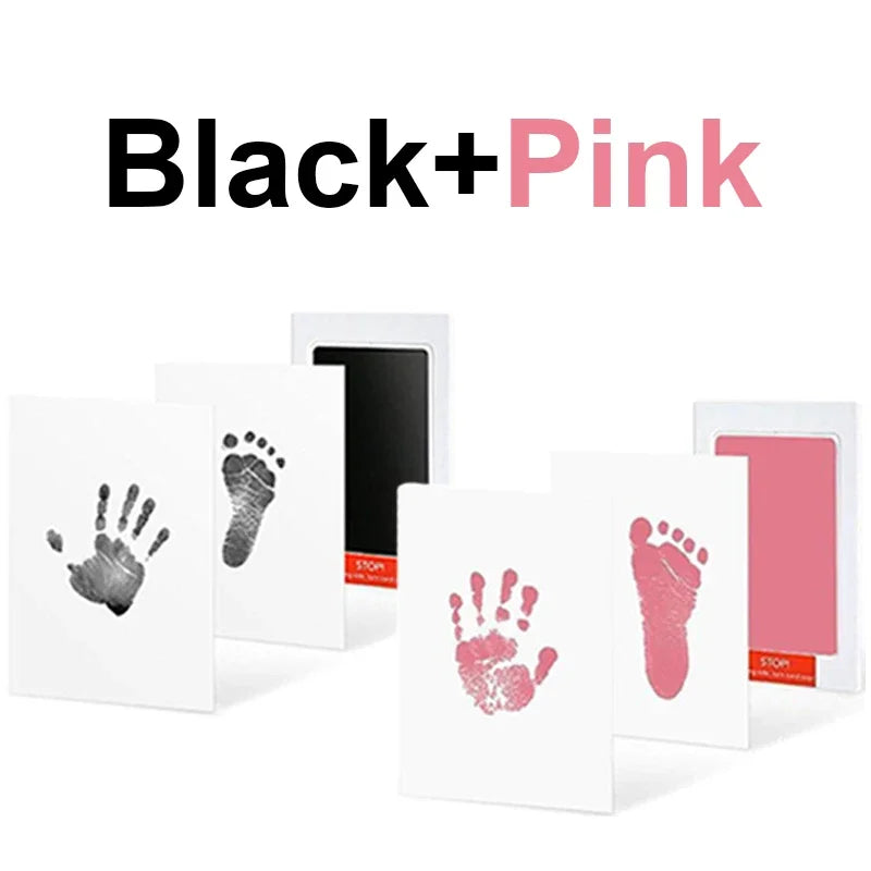 Pack 2 Tampons Empreintes Bébé Premium – Duo Couleurs Sans Contact | Cadeau Naissance Original