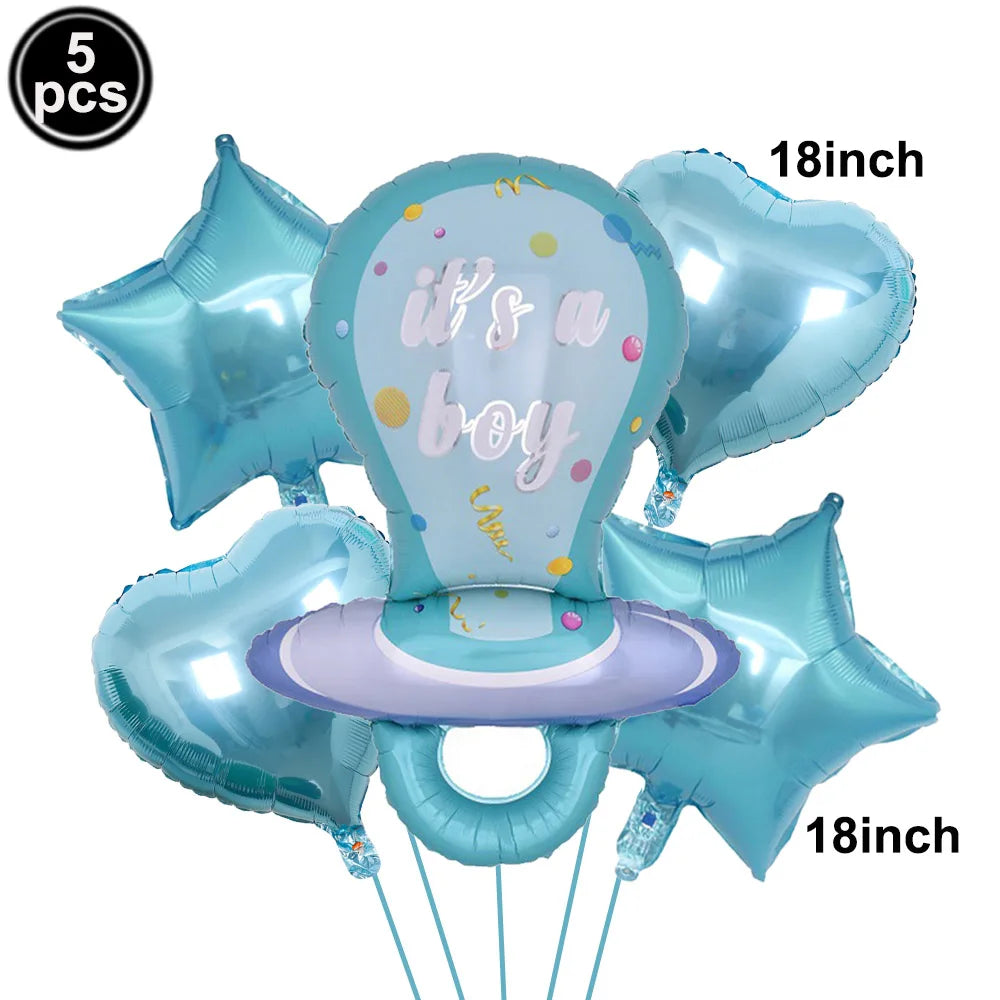 Baby Boy Girl Foil Balloon Gender Reveal Balloon Bear Helium Balloon Baby Shower Gift Kids Birthday Party Wedding Decor Supplies