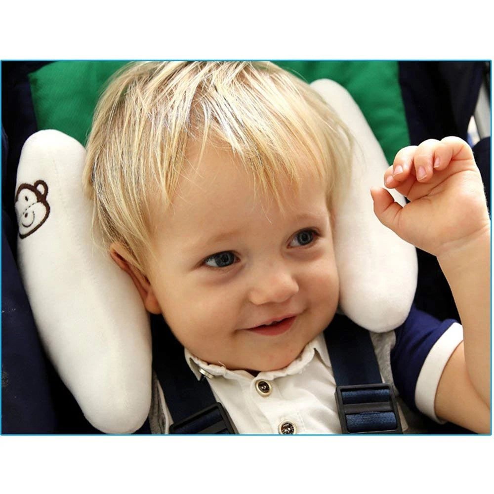 Appui-Tête Bébé Banane Ajustable – Cale Tête Soutien Cou Siège Auto & Poussette | Voyage Confort