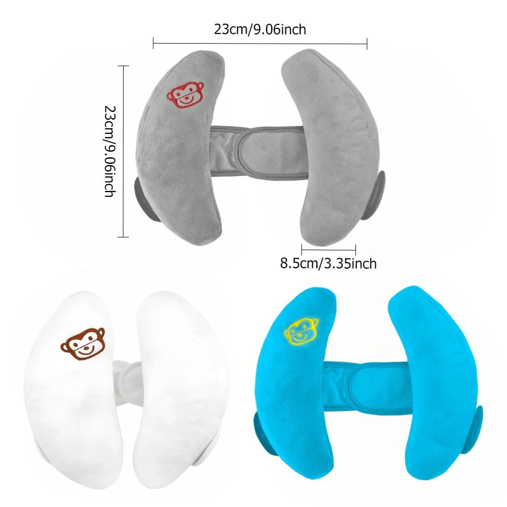 Appui-Tête Bébé Banane Ajustable – Cale Tête Soutien Cou Siège Auto & Poussette | Voyage Confort