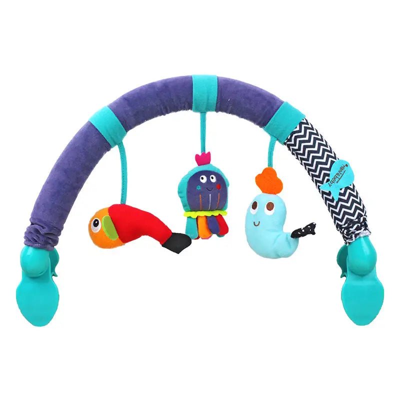 Arche d’éveil bébé tournesol — Jouet Sensoriel Arc-en-Ciel Pliable | Poussette Lit & Tapis Éveil