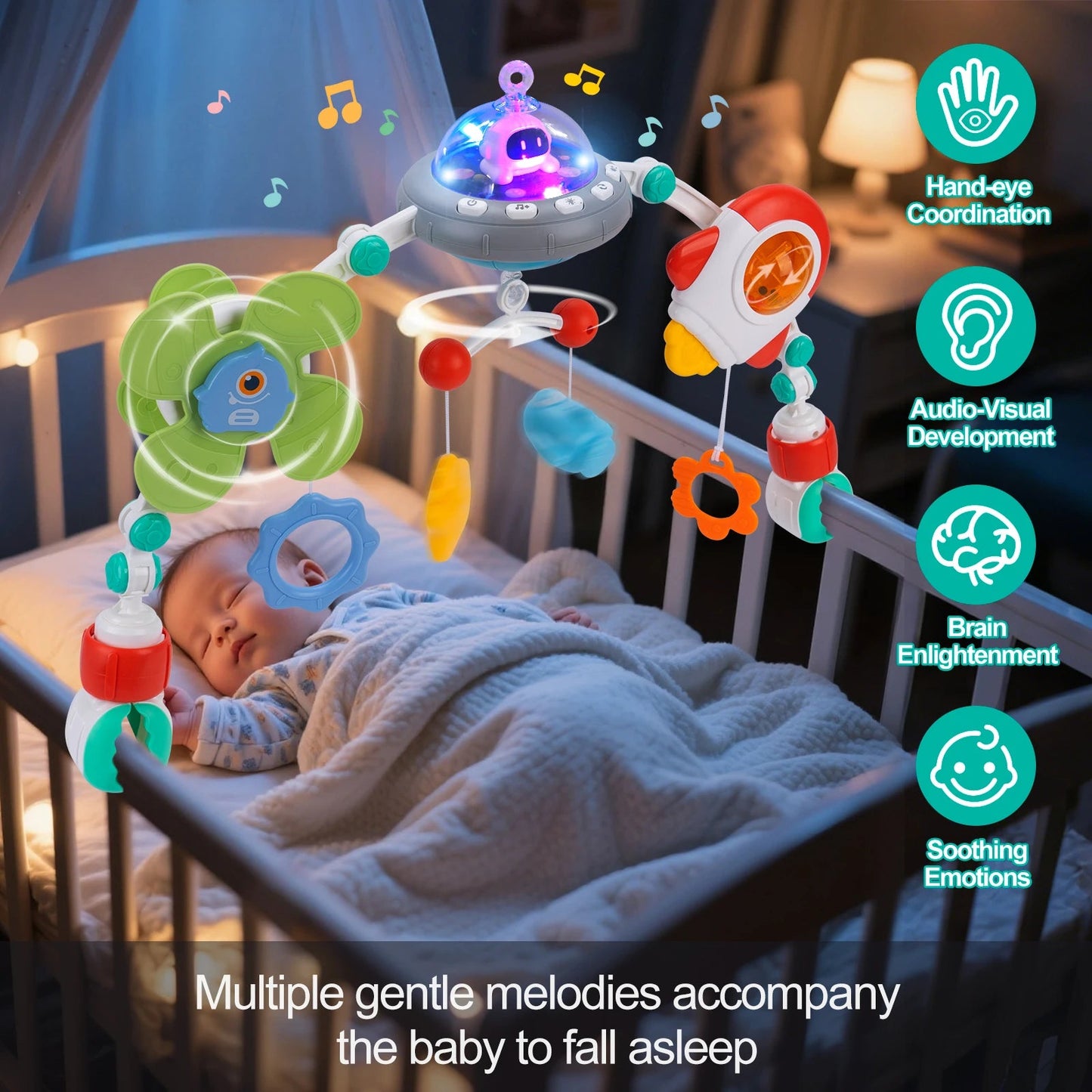 Arche Poussette Bébé – Jouet Éveil Transat & Siège Auto, Développement Sensoriel