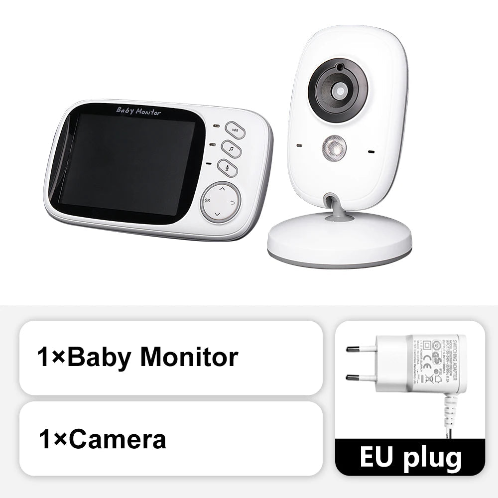 Babyphone Vidéo 3,5 Pouces – Vision Nocturne, Capteur Température, Audio Bidirectionnel 2,4G | Compact & Essentiel