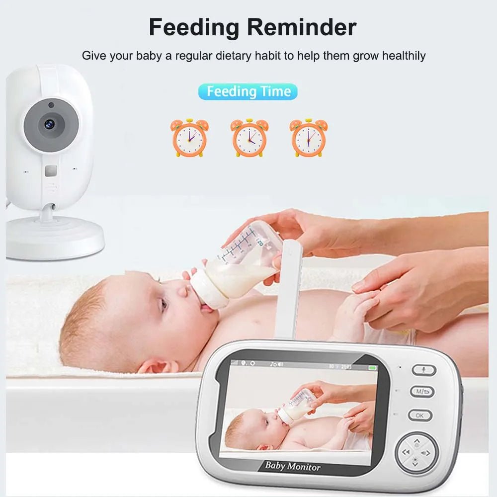Babyphone Vidéo 3,5 Pouces – Vision Nocturne, Capteur Température, Audio Bidirectionnel 2,4G | Compact & Essentiel