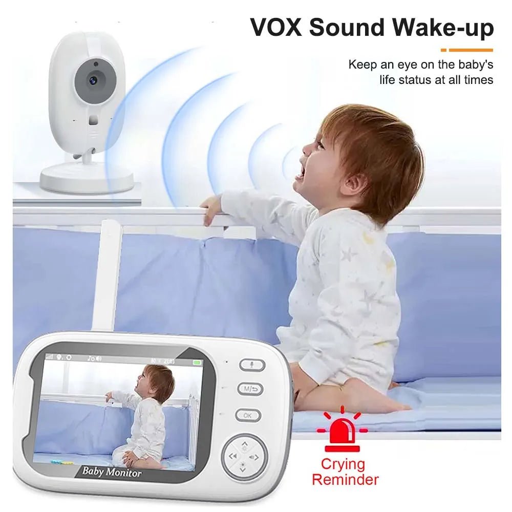 Babyphone Vidéo 3,5 Pouces – Vision Nocturne, Capteur Température, Audio Bidirectionnel 2,4G | Compact & Essentiel
