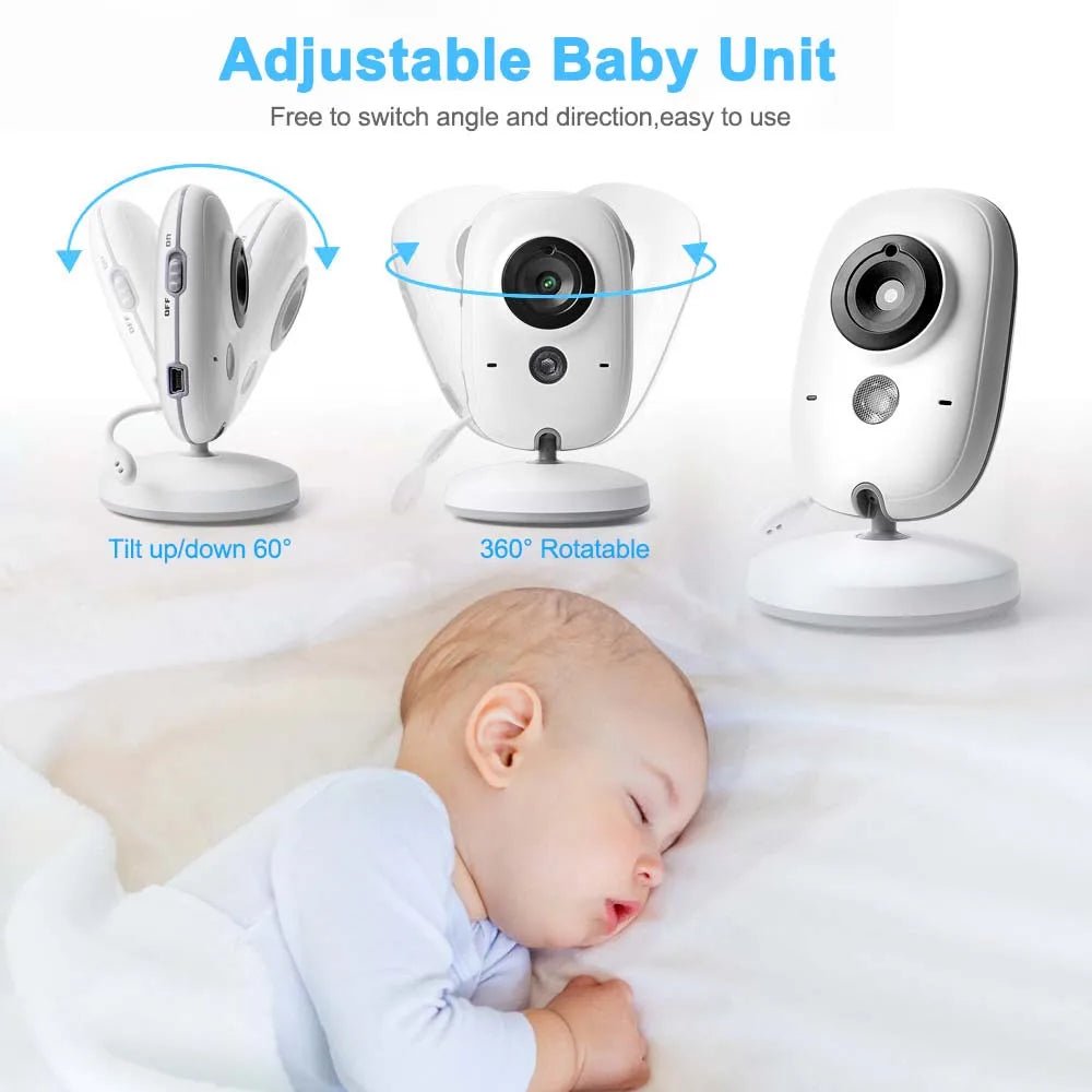 Babyphone Vidéo 3,5 Pouces – Vision Nocturne, Capteur Température, Audio Bidirectionnel 2,4G | Compact & Essentiel