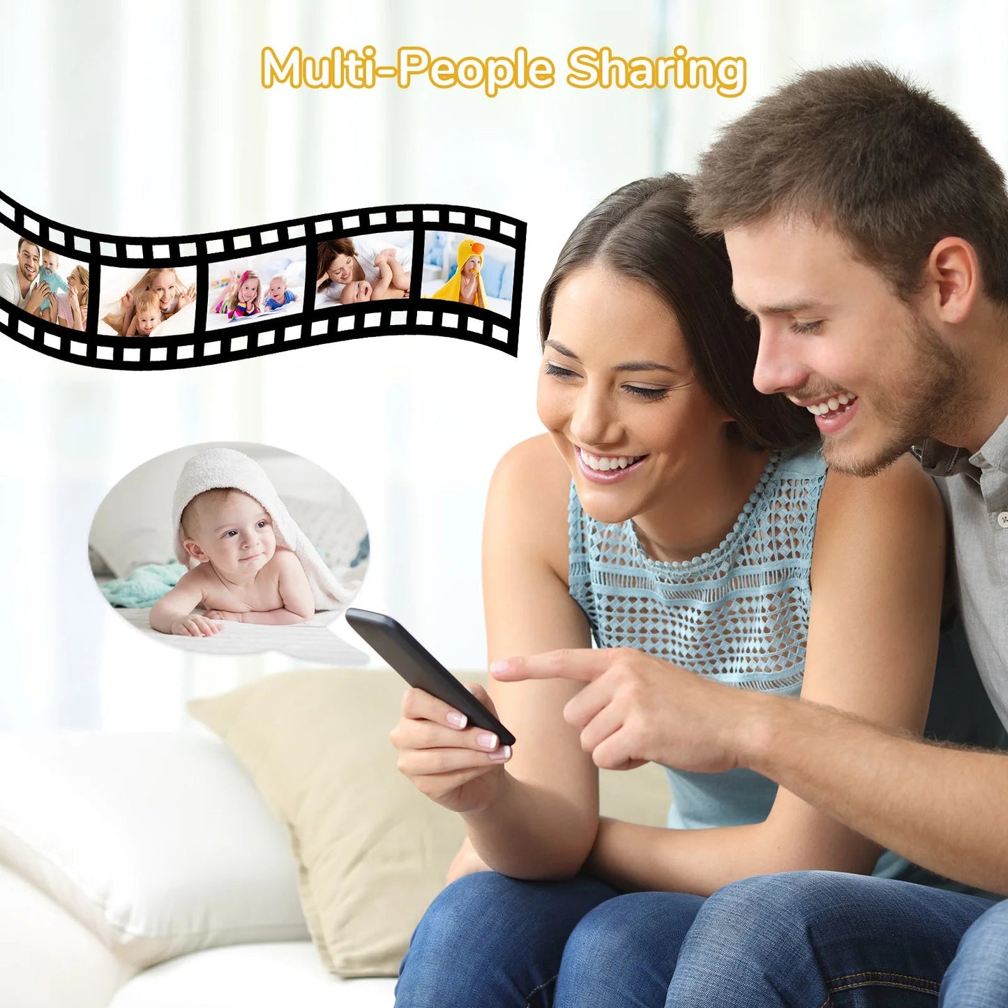 Babyphone Vidéo 5 Pouces WiFi – Contrôle APP & Écran, Zoom 3x PTZ, Vision Nocturne | VB803 PRO