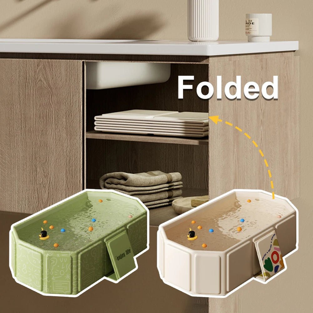 Baignoire Pliable Bébé – Rangement Facile, Portable Intérieur & Extérieur | 5 Couleurs