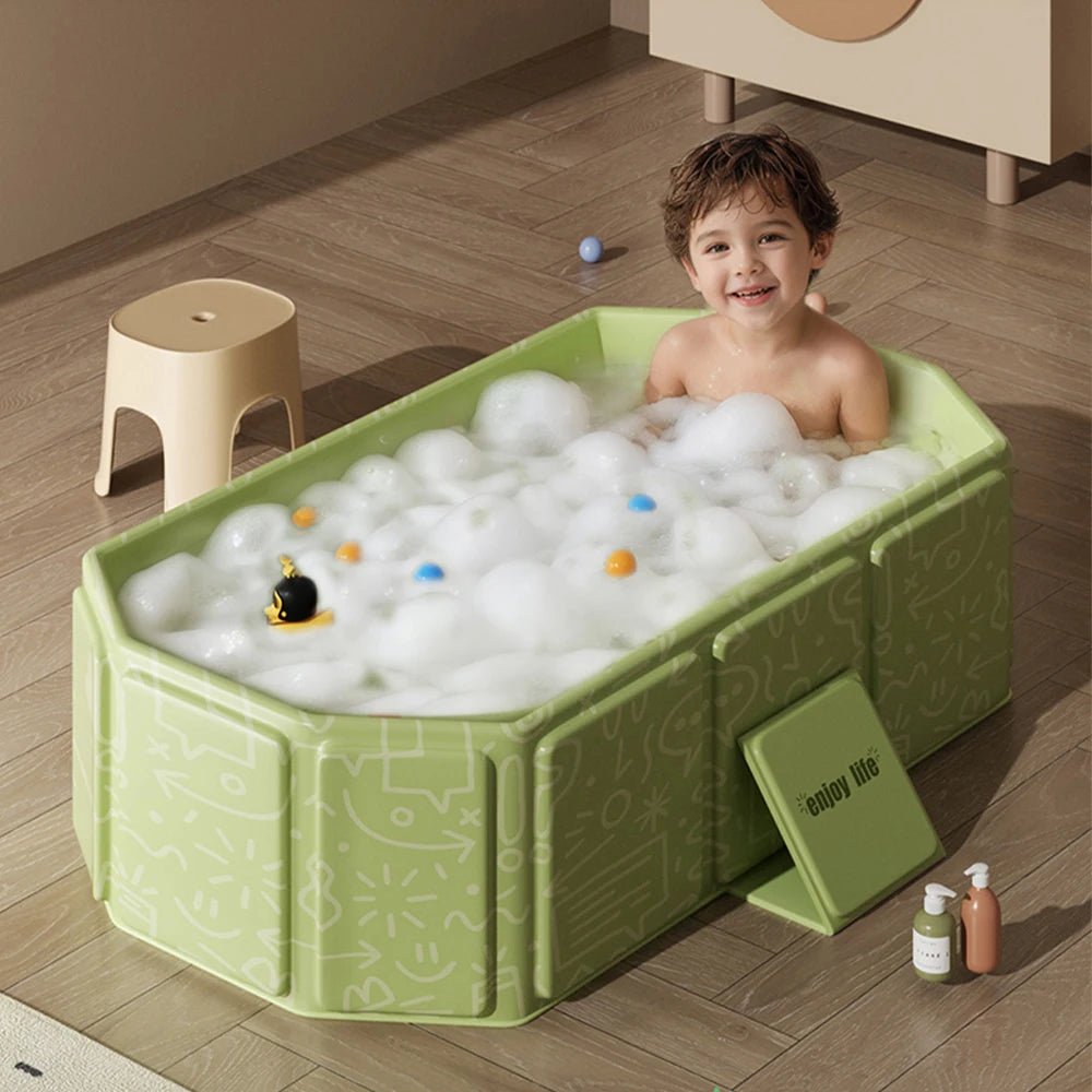Baignoire Pliable Bébé – Rangement Facile, Portable Intérieur & Extérieur | 5 Couleurs