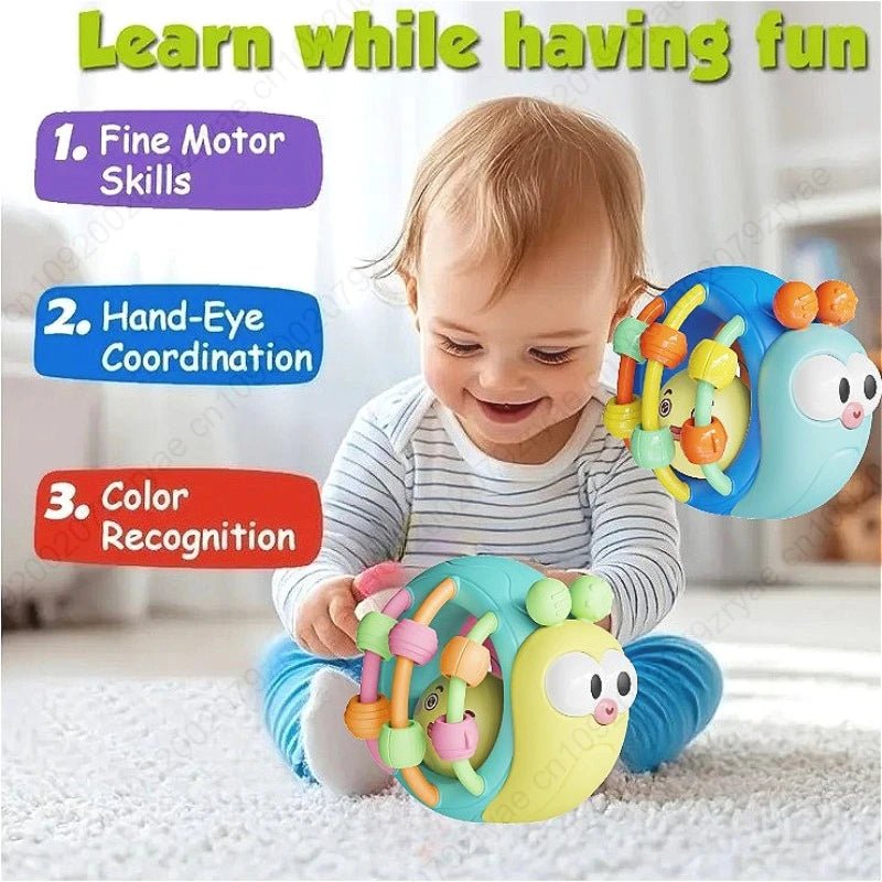Balles Hochet Douces Bébé – Éveil Sensoriel & Ramper 0-12 Mois | Éléphant & Escargot