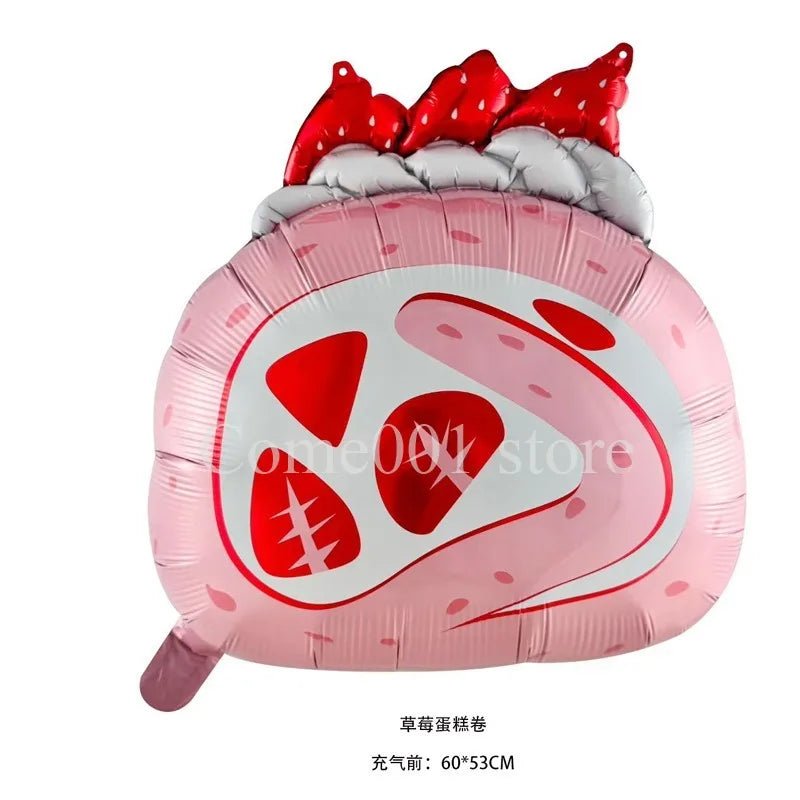 Kawaii Birthday Cake Aluminum Balloon – 1st Birthday, Children & Baby Shower Party Decoration