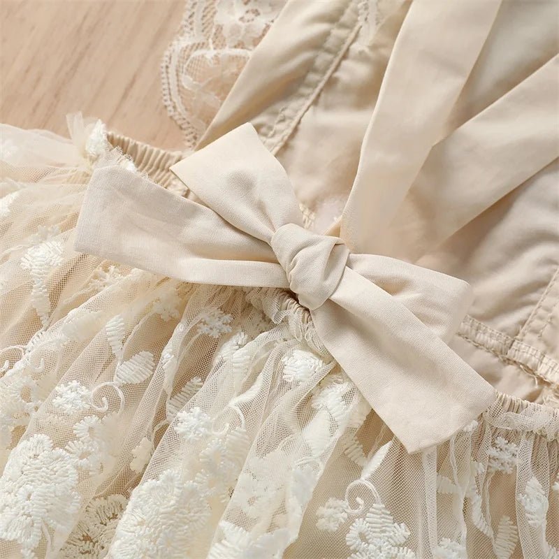 Barboteuse d’Été Bébé Fille – Romper en Dentelle à Volants Sans Manches avec Jupe Tutu (0 à 24 Mois)