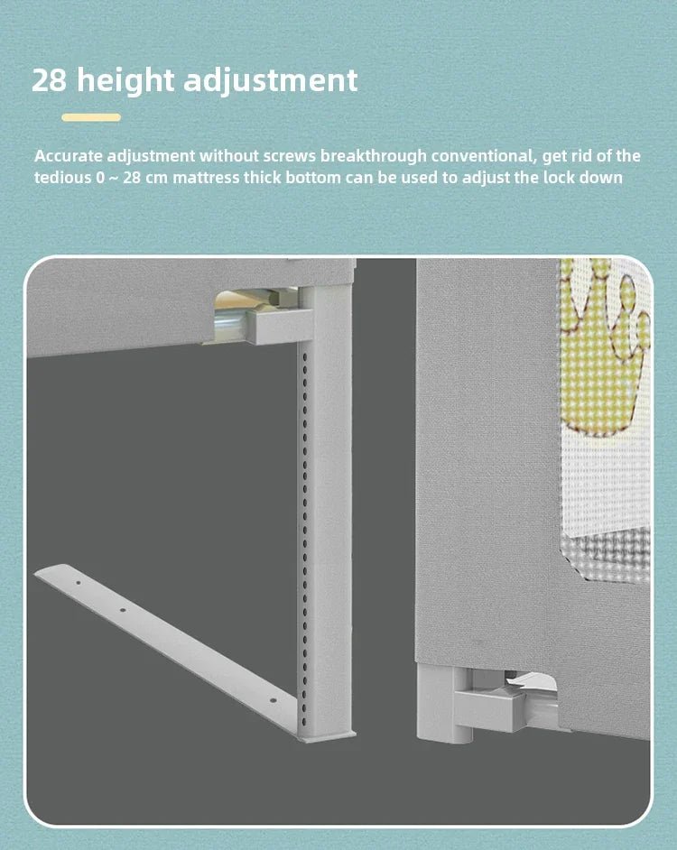 Barrière de Lit Anti-Chute Bébé & Enfant Réglable – Rail de Sécurité Lit 1.5M à 2.0M