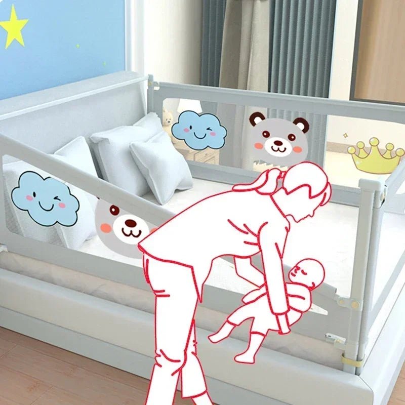 Barrière de Lit Anti-Chute Bébé & Enfant Réglable – Rail de Sécurité Lit 1.5M à 2.0M