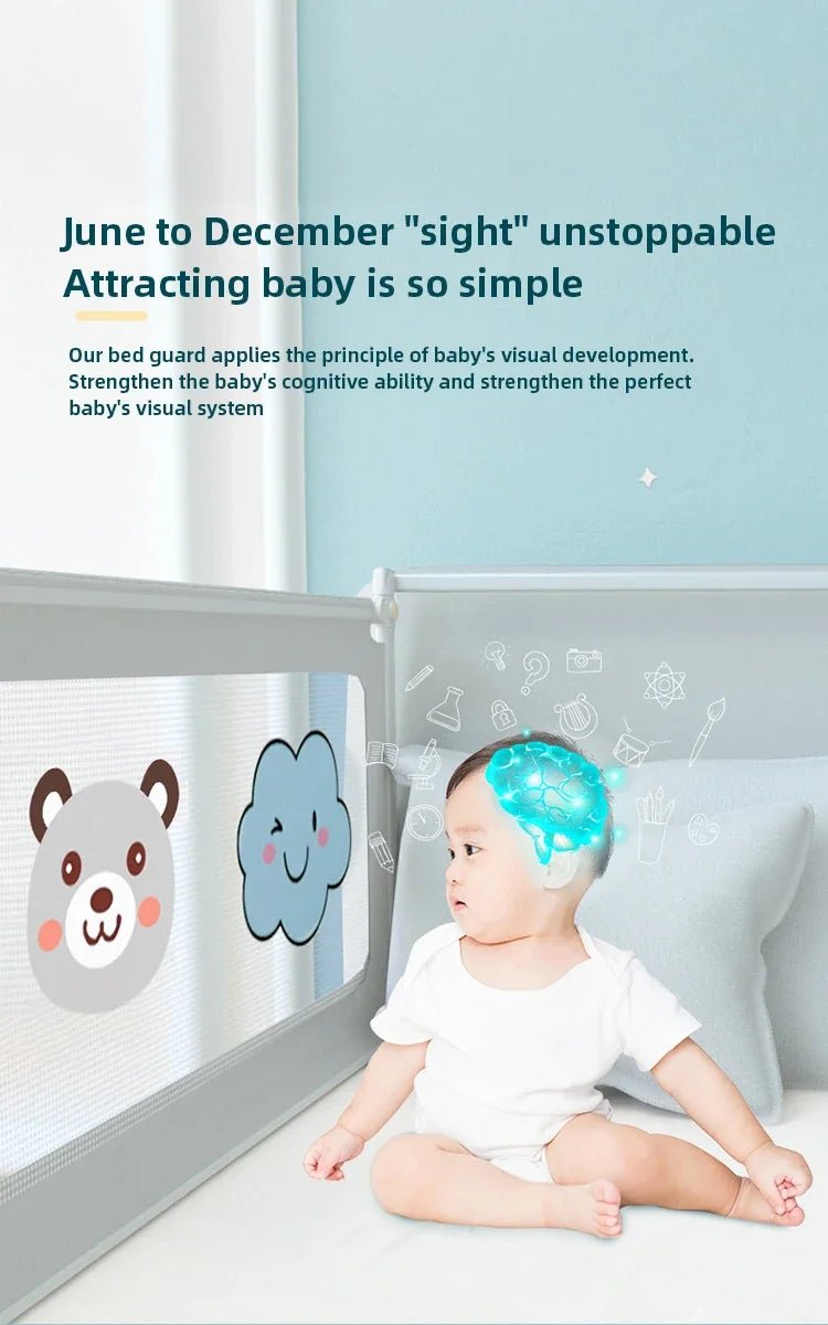 Barrière de Lit Anti-Chute Bébé & Enfant Réglable – Rail de Sécurité Lit 1.5M à 2.0M