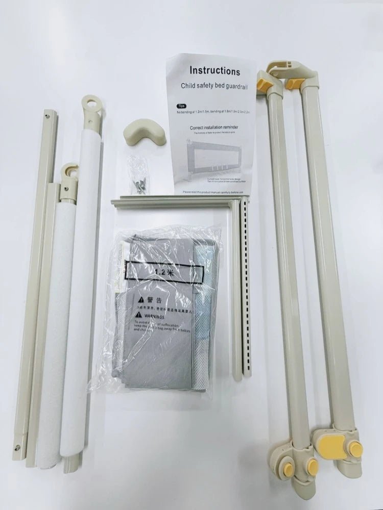 Barrière de Lit Anti-Chute Bébé & Enfant Réglable – Rail de Sécurité Lit 1.5M à 2.0M