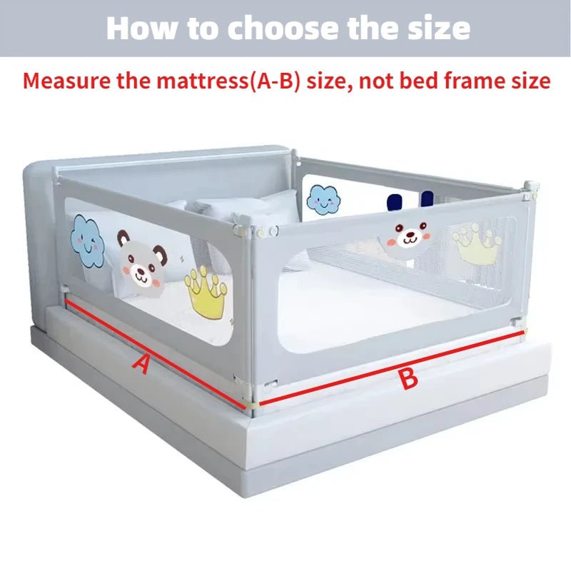 Barrière de Lit Anti-Chute Bébé & Enfant Réglable – Rail de Sécurité Lit 1.5M à 2.0M