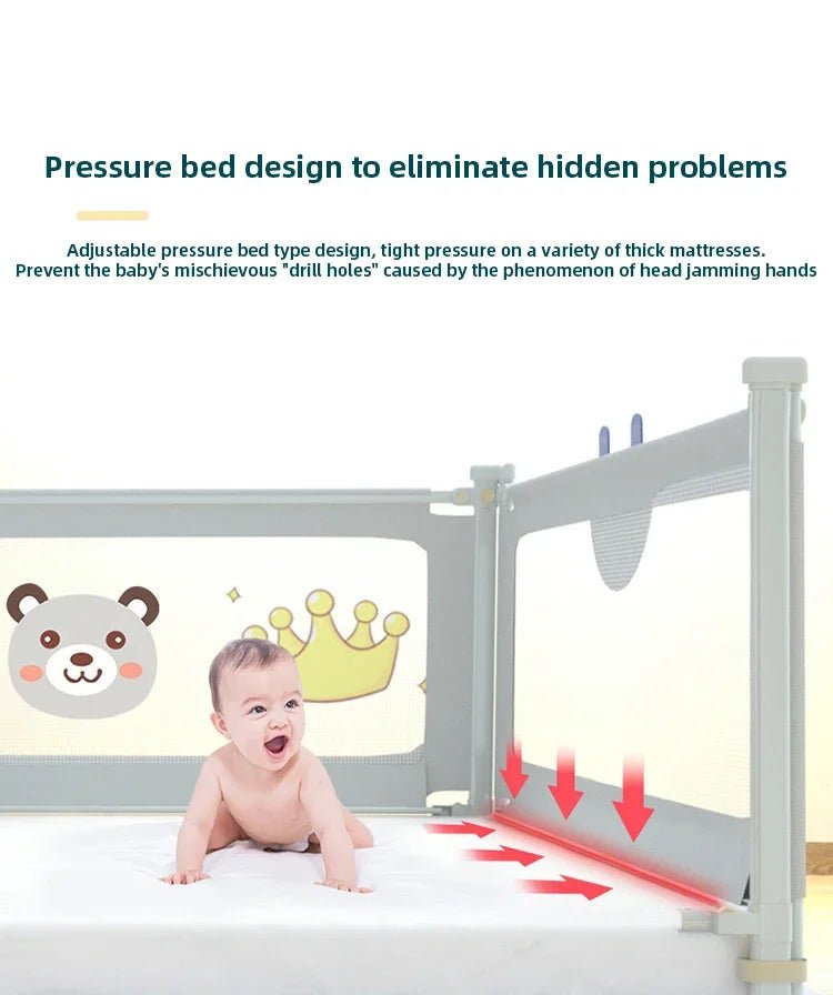 Barrière de Lit Anti-Chute Bébé & Enfant Réglable – Rail de Sécurité Lit 1.5M à 2.0M