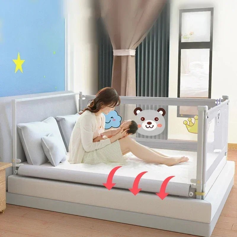 Barrière de Lit Anti-Chute Bébé & Enfant Réglable – Rail de Sécurité Lit 1.5M à 2.0M